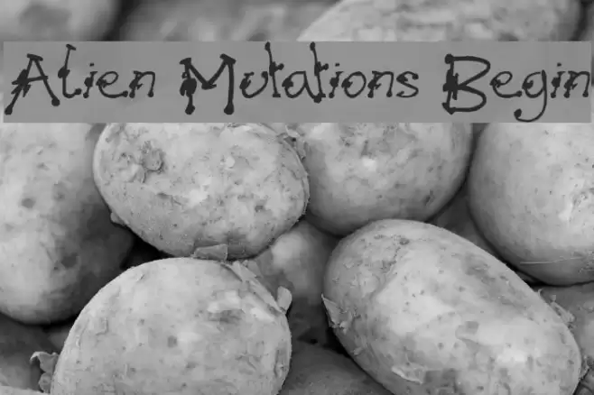 Alien Mutations Begin Font examples