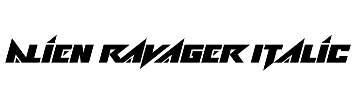 Alien Ravager Italic  免费字体下载