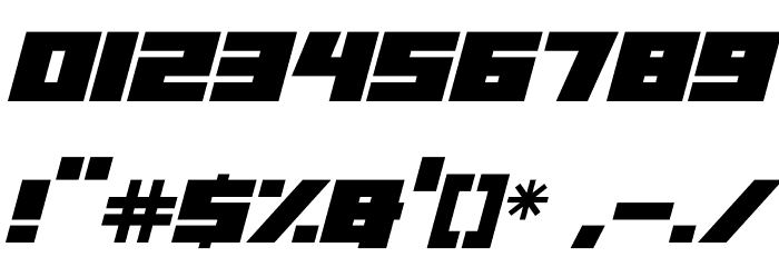 Alien Ravager Italic Font OTHER CHARS