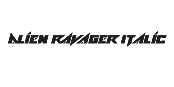 Alien Ravager Italic Logo