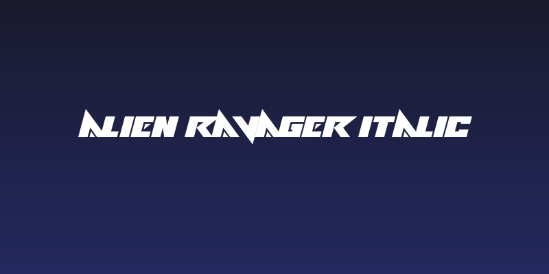 Alien Ravager Italic Social Header