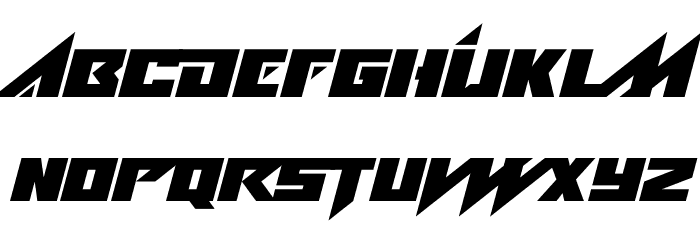 Alien Ravager Italic Font LOWERCASE