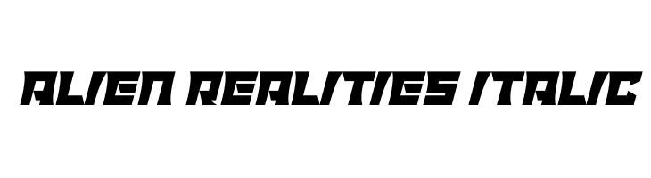 Alien Realities Italic  Скачать бесплатные шрифты
