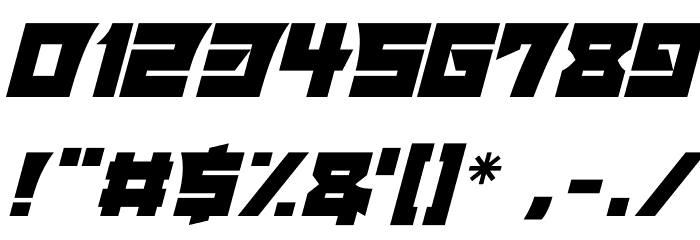 Alien Realities Italic Font OTHER CHARS