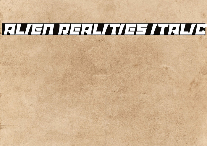 Alien Realities Italic Example 1