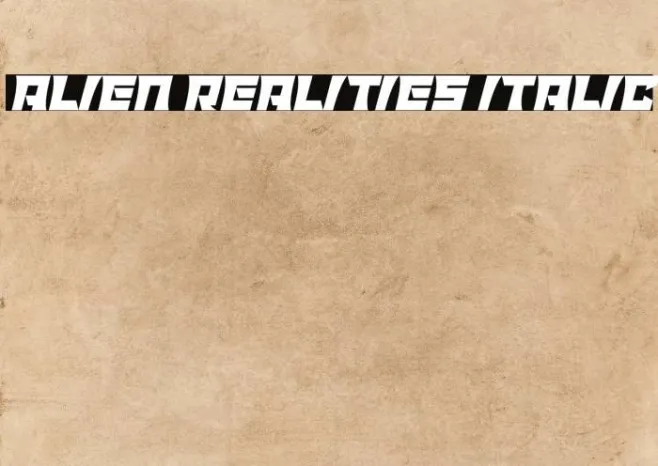 Alien Realities Italic Example 1