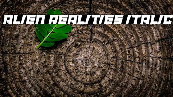 Alien Realities Italic Example 2