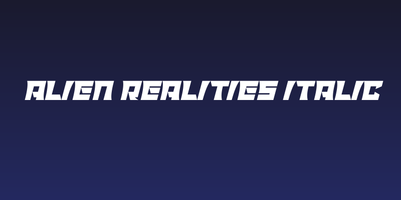 Alien Realities Italic Social Header