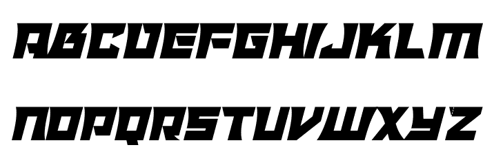 Alien Realities Italic Font LOWERCASE