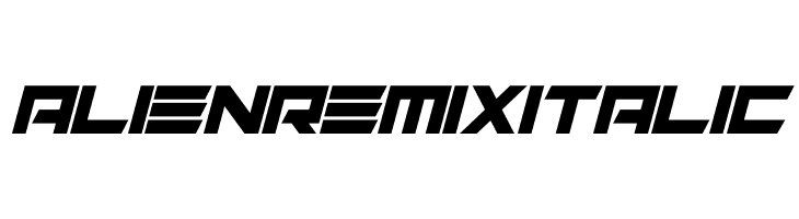 Alien Remix Italic  フリーフォントのダウンロード