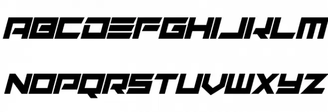 Alien Remix Italic 字体 大写