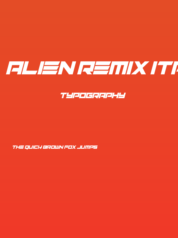 Alien Remix Italic Poster