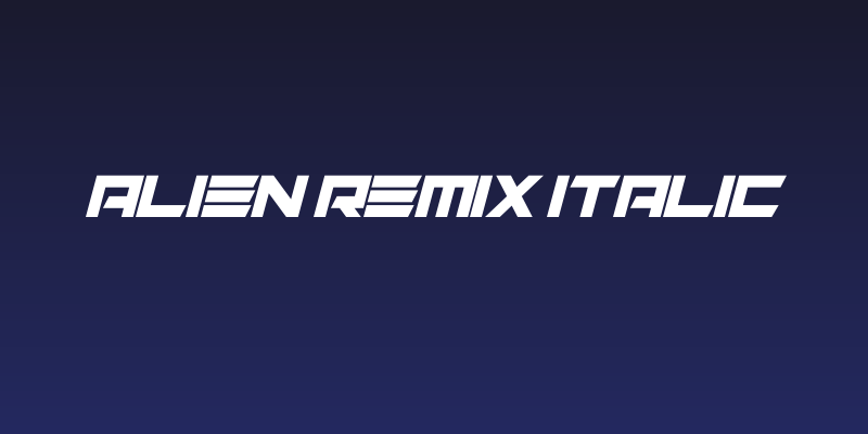 Alien Remix Italic Social Header