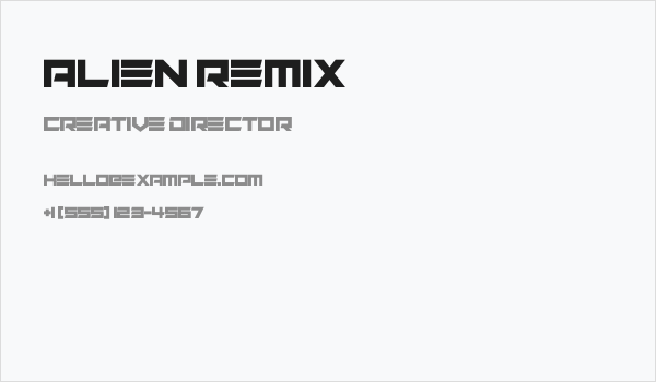 Alien Remix Business Card