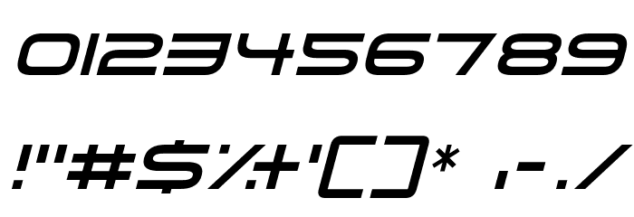 Alien Robot Italic Font OTHER CHARS