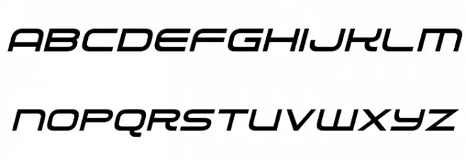 Alien Robot Italic Font UPPERCASE