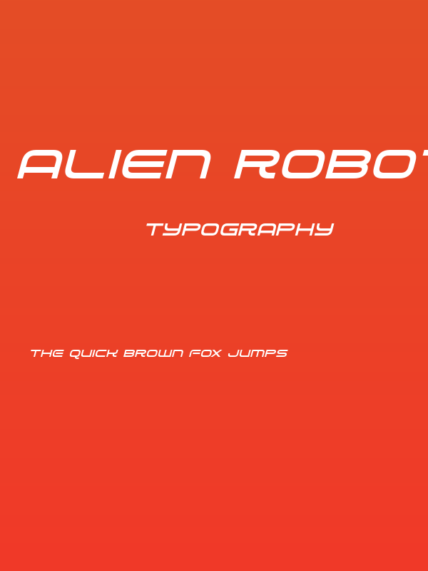 Alien Robot Italic Poster