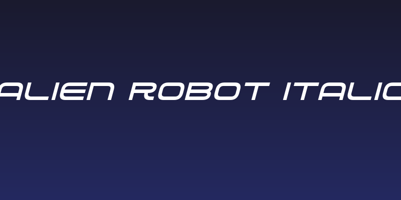 Alien Robot Italic Social Header
