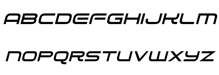 Alien Robot Italic Font LOWERCASE