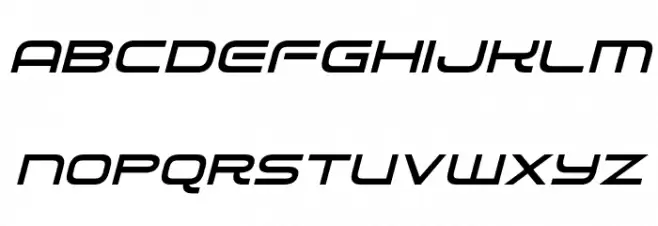Alien Robot Italic Шрифта строчной