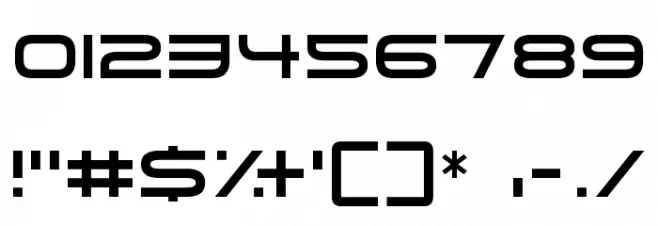 Alien Robot Font OTHER CHARS