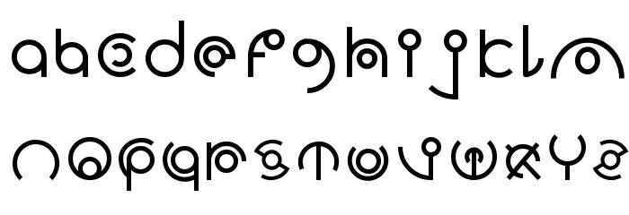 Alien Sans Latin basic Font LOWERCASE