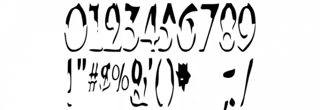 Alien Script Font Alte caractere