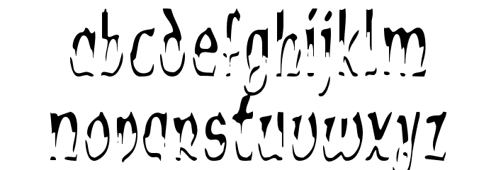 Alien Script Font LOWERCASE