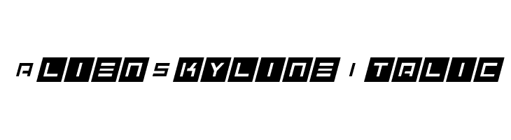 Alien Skyline Italic  免费字体下载