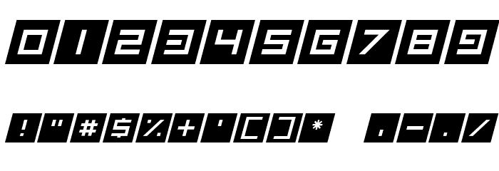 Alien Skyline Italic Font OTHER CHARS