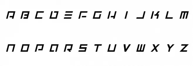 Alien Skyline Italic Шрифта ВЕРХНИЙ