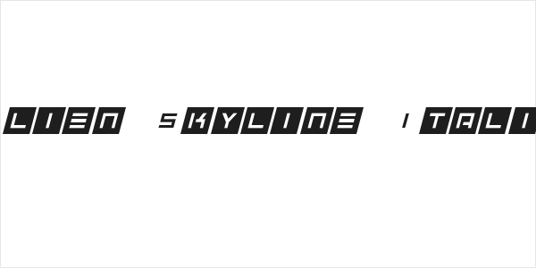Alien Skyline Italic Logo