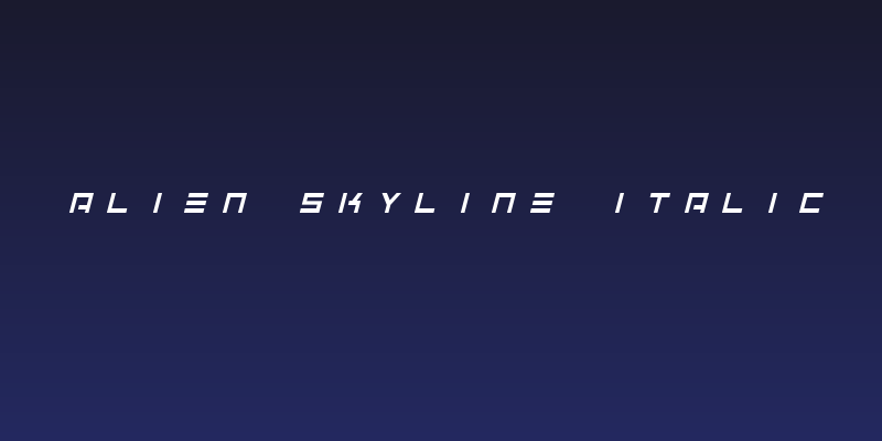 Alien Skyline Italic Social Header