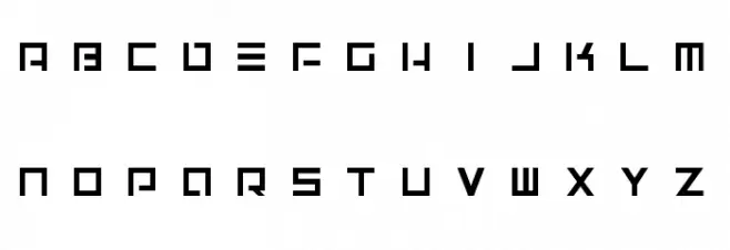 Alien Skyline Font UPPERCASE