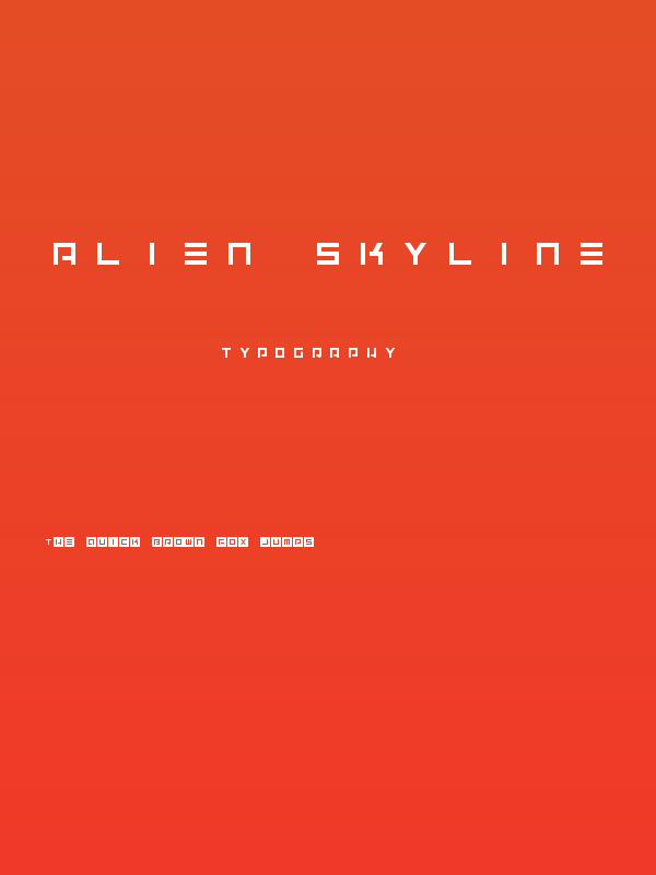 Alien Skyline Poster