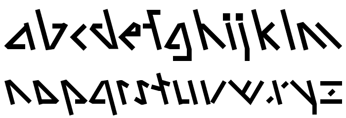 Alien Tongue Normal Font LOWERCASE