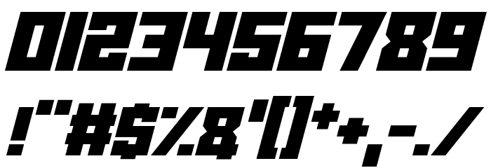 Alien Wars Italic Font OTHER CHARS