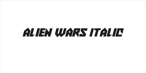 Alien Wars Italic Logo