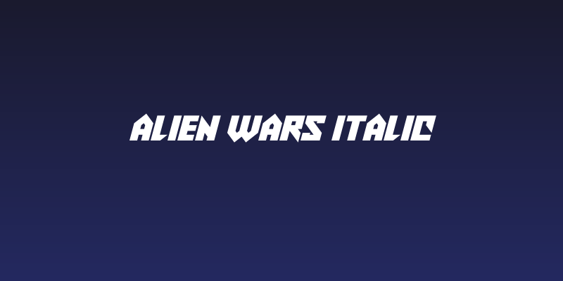 Alien Wars Italic Social Header