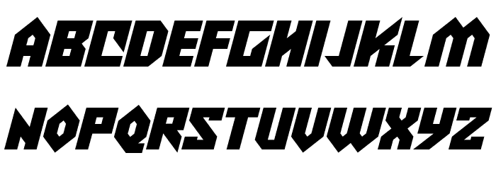 Alien Wars Italic Font LOWERCASE