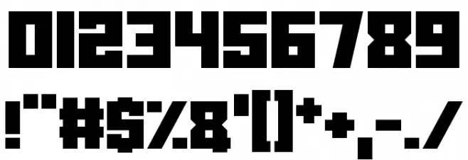Alien Wars Font OTHER CHARS