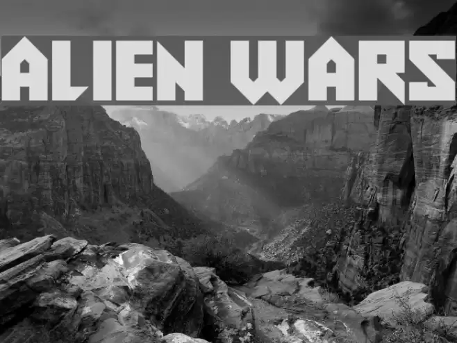 Alien Wars Font examples