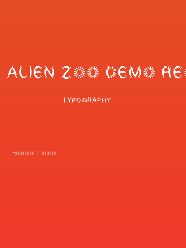 Alien Zoo Demo Regular Poster