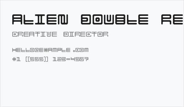 Alien double Regular Business Card