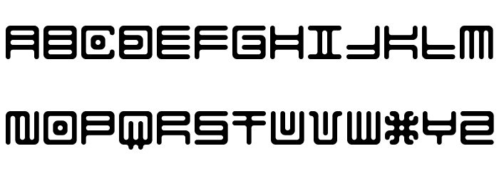 Alien double Regular Font LOWERCASE