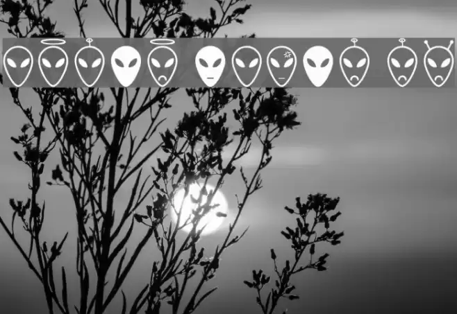 Alien faces St Font examples