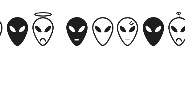 Alien faces St Logo