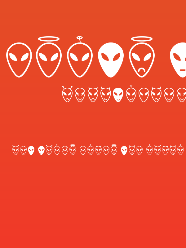 Alien faces St Poster