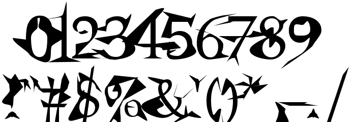 Alien Font OTHER CHARS