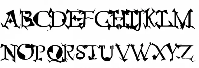 Alien Schriftart Groß